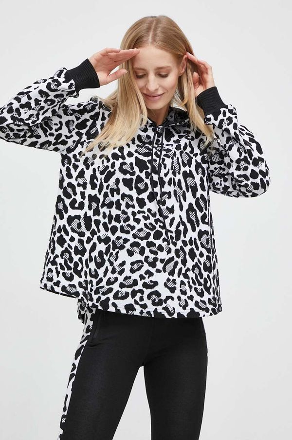 Newland Sportska dukserica Newland Tellus boja: bijela, s kapuljačom, s uzorkom