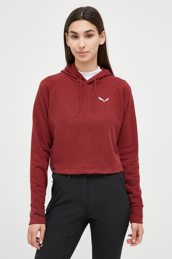 Salewa Sportska dukserica Salewa Lavaredo Hemp boja: bordo, s kapuljačom, s tiskom