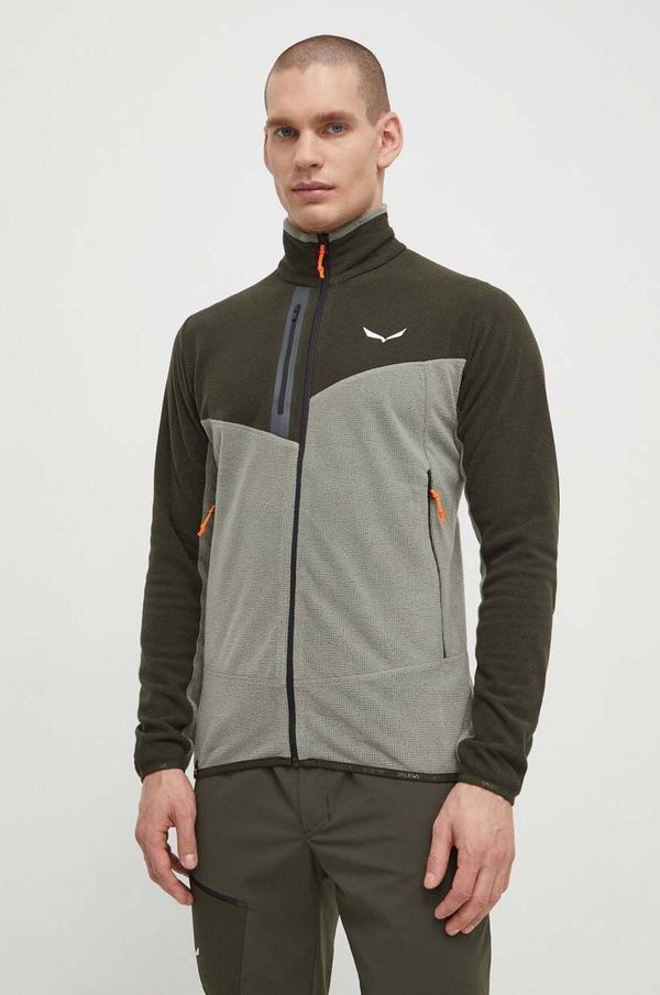 Salewa Sportska dukserica Salewa Paganella boja: zelena, s uzorkom, 00-0000027924