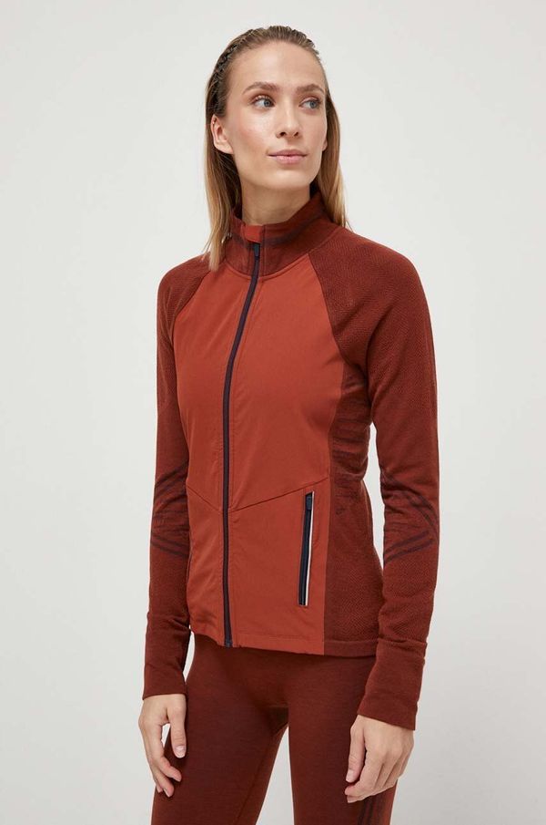 Smartwool Sportska dukserica Smartwool Intraknit Active boja: smeđa, bez uzorka