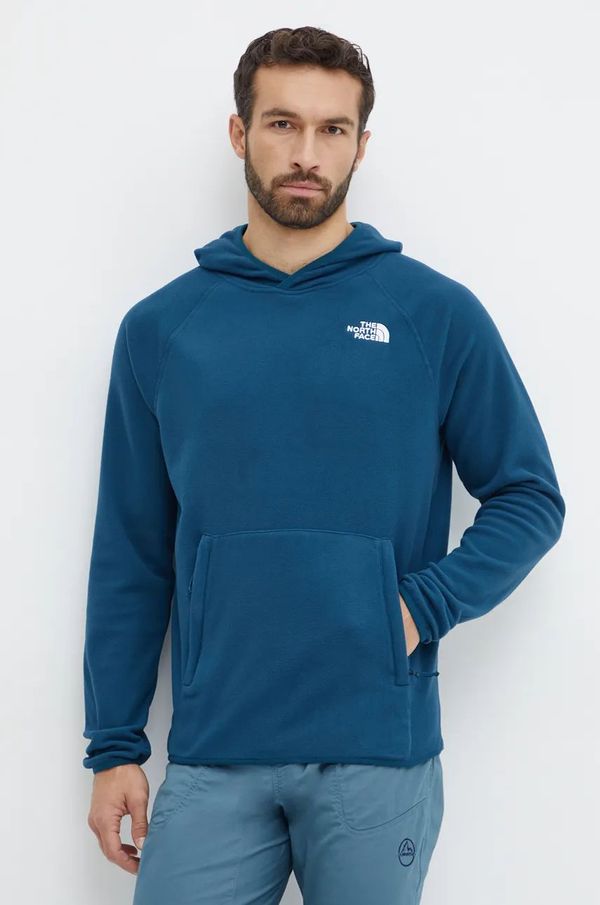 The North Face Sportska dukserica The North Face 100 Glacier boja: tirkizna, s kapuljačom, bez uzorka, NF0A855Z1NO1