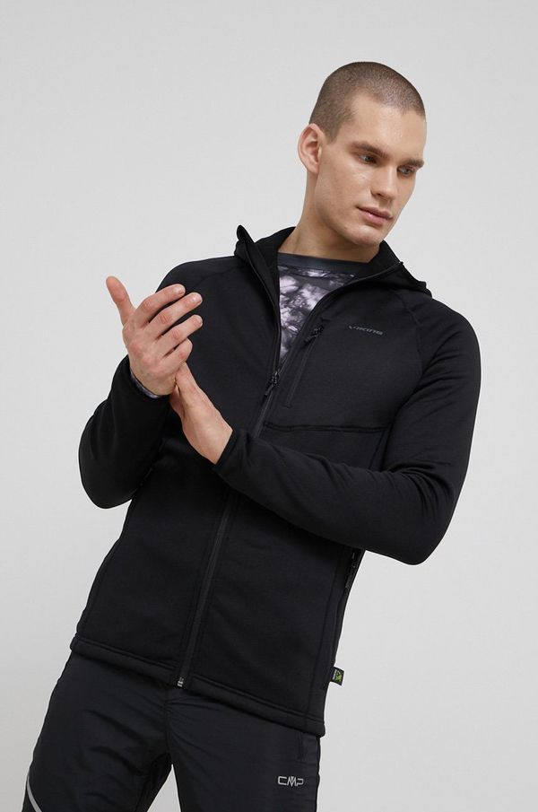 Viking Sportska dukserica Viking Jukon za muškarce, boja: crna, s kapuljačom, glatka