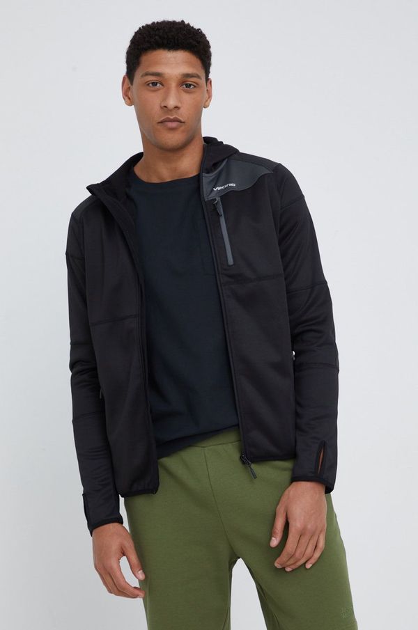 Viking Sportska dukserica Viking Yosemite za muškarce, boja: crna, s kapuljačom, s uzorkom