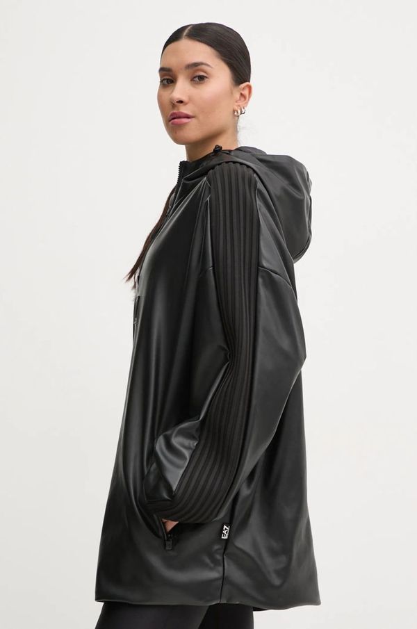 EA7 Emporio Armani Sportska jakna EA7 Emporio Armani boja: crna, za prijelazno razdoblje, oversize, TNGOZ.6DUB29