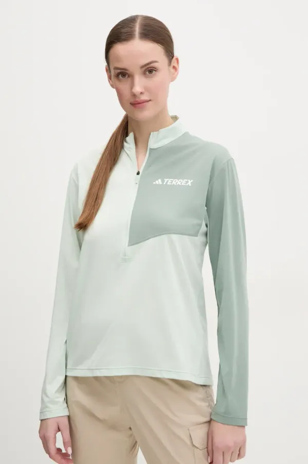 adidas TERREX Sportska majica dugih rukava adidas TERREX Multi boja: zelena, s poludolčevitom, JE0362