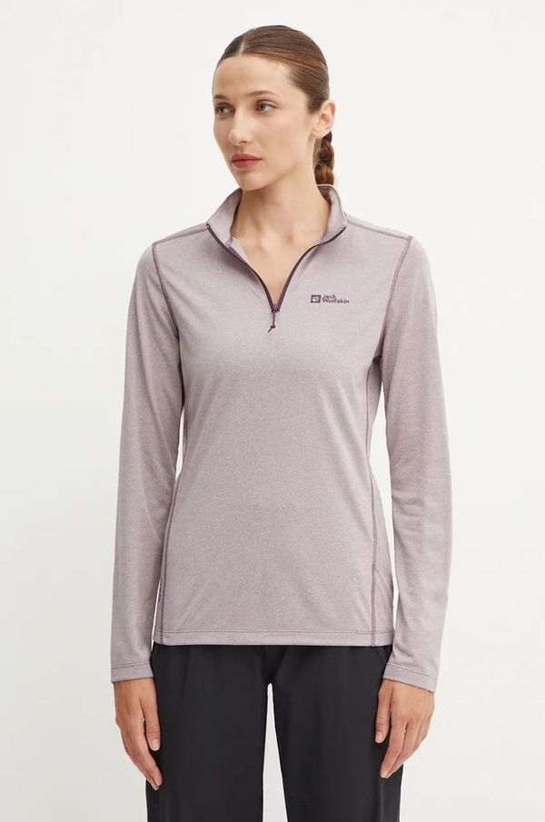 Jack Wolfskin Sportska majica dugih rukava Jack Wolfskin Sky Thermal boja: ljubičasta, s poludolčevitom