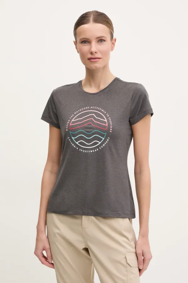 Columbia Sportska majica kratkih rukava Columbia Sloan Ridge boja: siva, 2077451