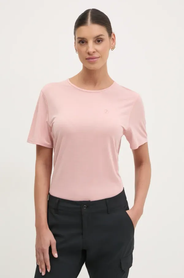 Fjallraven Sportska majica kratkih rukava Fjallraven Abisko Lite boja: ružičasta, F14600203