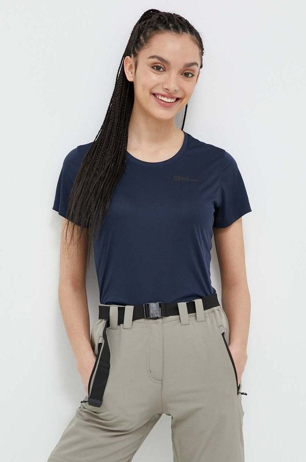 Jack Wolfskin Sportska majica kratkih rukava Jack Wolfskin Tech boja: tamno plava