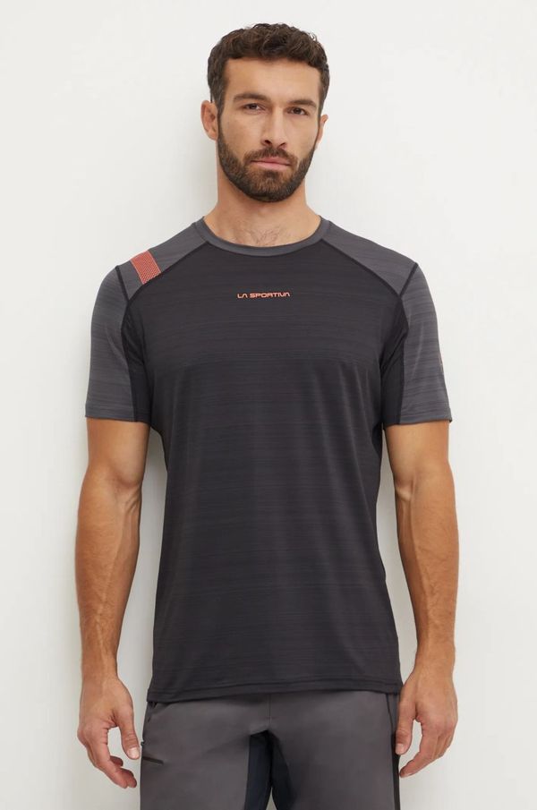 La Sportiva Sportska majica kratkih rukava LA Sportiva Sunfire boja: crna, s uzorkom, L63999322