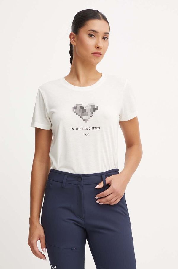 Salewa Sportska majica kratkih rukava Salewa Pure Heart boja: bež, 00.0000028638