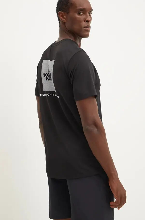 The North Face Sportska majica kratkih rukava The North Face 24/7 Redbox boja: crna, s tiskom, NF0A895MJK31