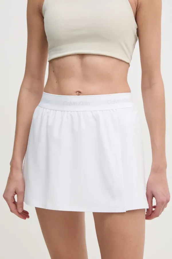 Calvin Klein Performance Sportska suknja Calvin Klein Performance boja: bijela, mini, ravna