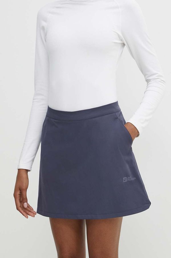 Jack Wolfskin Sportska suknja Jack Wolfskin Hiking Alpine boja: tamno plava, mini, ravna