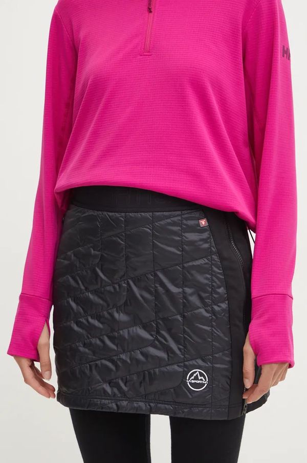 La Sportiva Sportska suknja LA Sportiva Warm Up Primaloft boja: crna, mini, ravna, M04999000