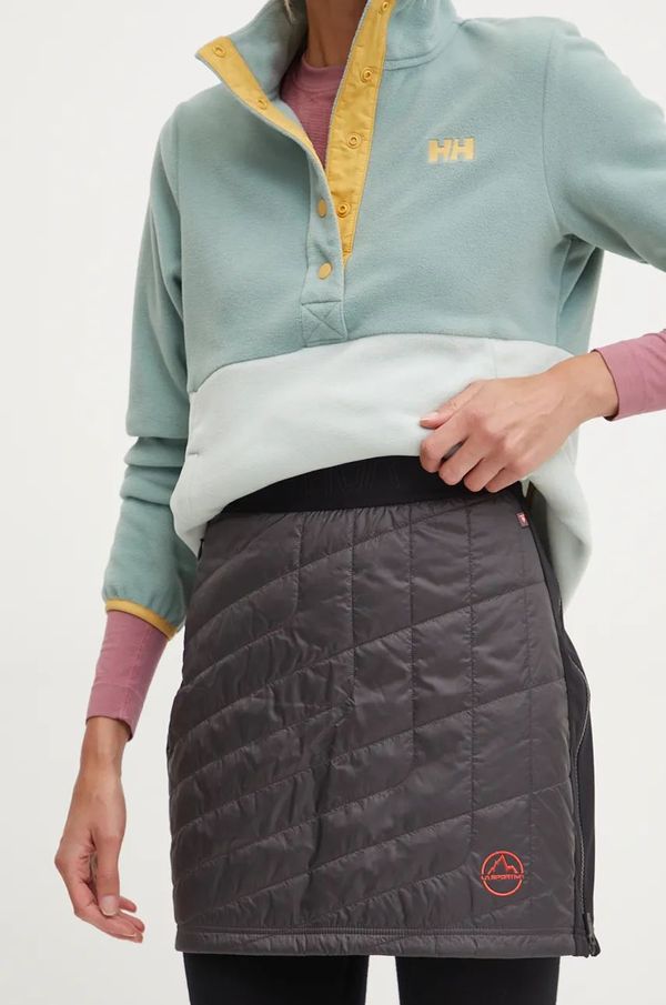 La Sportiva Sportska suknja LA Sportiva Warm Up Primaloft boja: siva, mini, ravna, M04900322