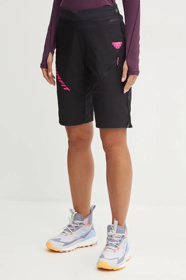 Dynafit Sportske kratke hlače Dynafit Mezzalama Polartec Alpha za žene, boja: crna, s tiskom, visoki struk, 08.0000071601