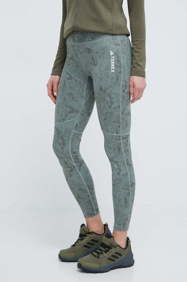 adidas TERREX Sportske tajice adidas TERREX za žene, boja: zelena, s uzorkom