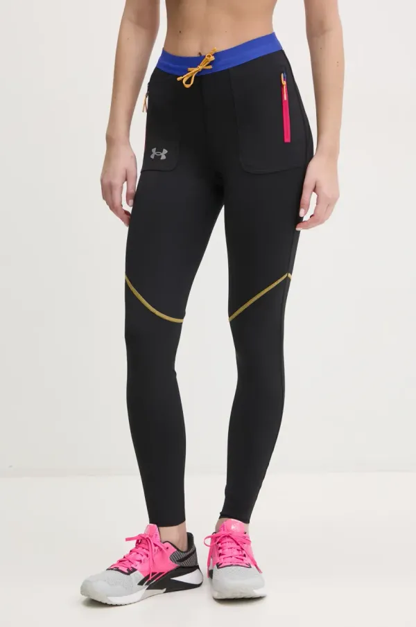 Under Armour Sportske tajice Under Armour Trail Run za žene, boja: crna, s uzorkom, 1386348