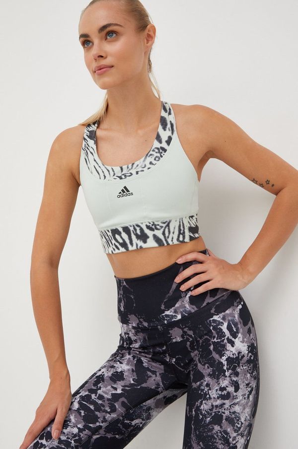 adidas Performance Sportski grudnjak adidas Performance boja: zelena, s uzorkom