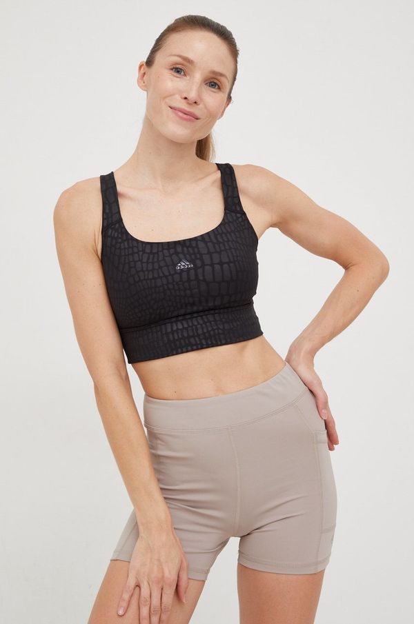 adidas Performance Sportski grudnjak adidas Performance Powerimpact boja: crna, s uzorkom