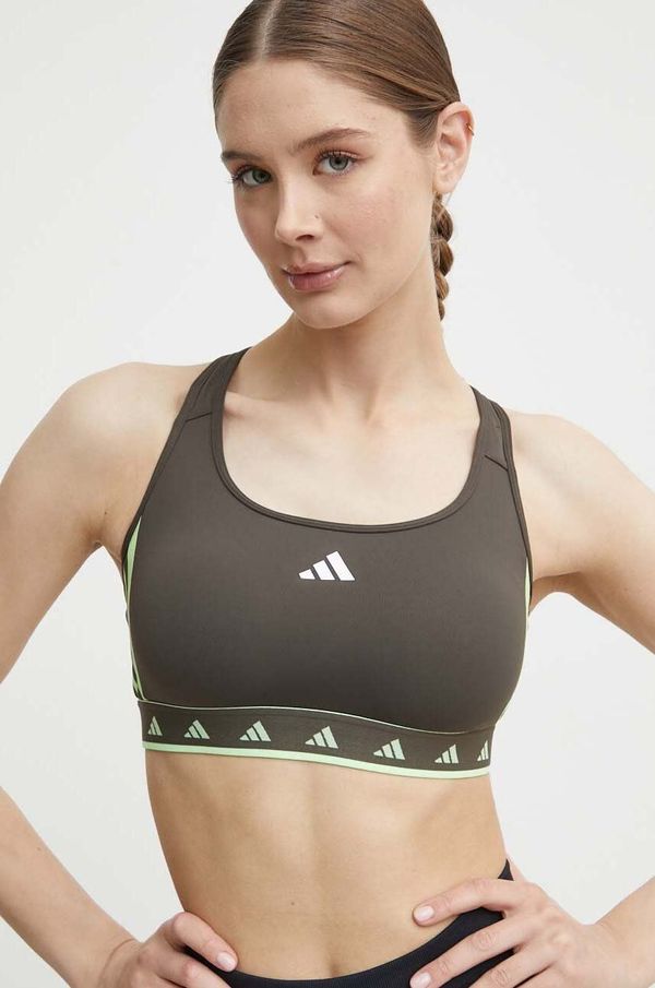 adidas Performance Sportski grudnjak adidas Performance Powerreact Hyperglam boja: zelena, IS4499