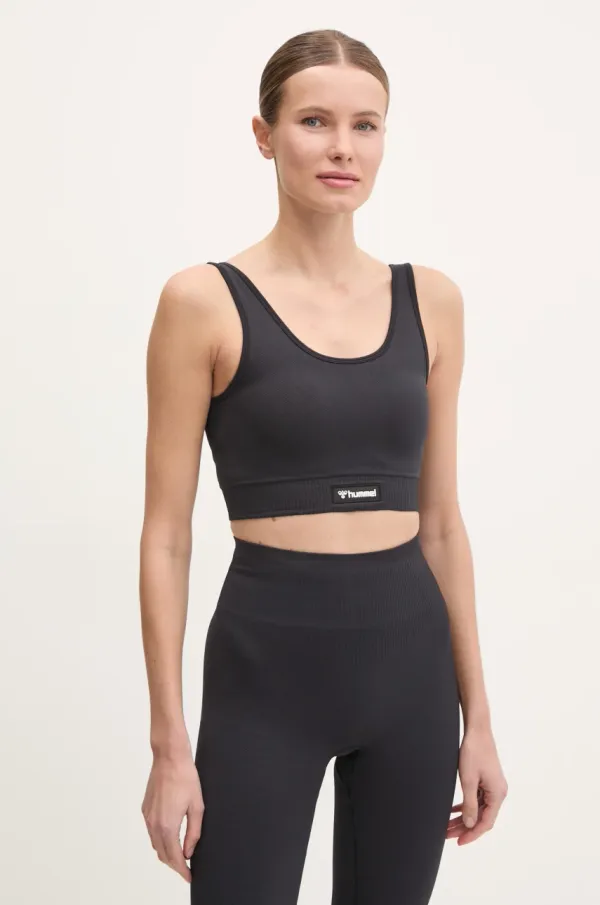 Hummel Sportski grudnjak Hummel Alive boja: crna, bez uzorka, 228082