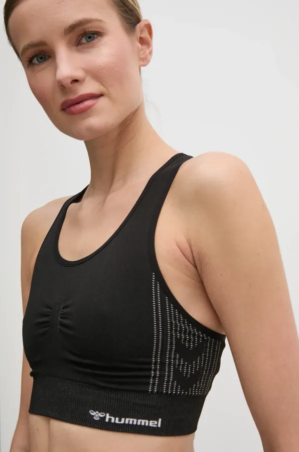 Hummel Sportski grudnjak Hummel Shaping boja: crna, bez uzorka, 216773
