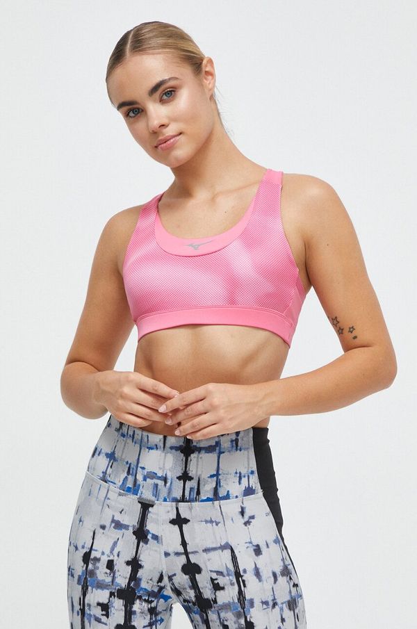 Mizuno Sportski grudnjak Mizuno Alpha Graphic boja: ružičasta, s uzorkom