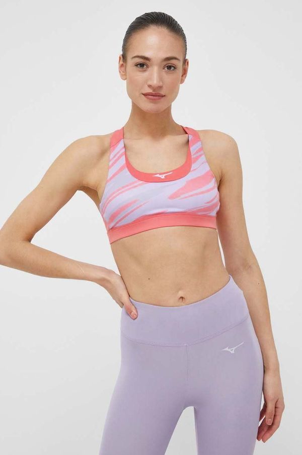 Mizuno Sportski grudnjak Mizuno Alpha Graphic boja: ružičasta, s uzorkom