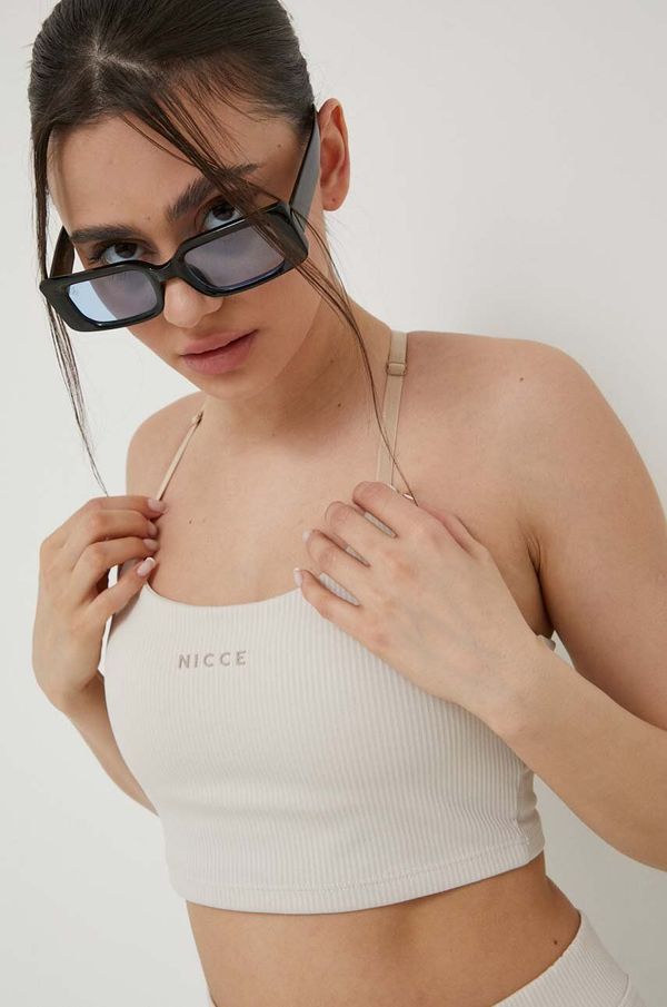 Nicce Sportski grudnjak Nicce boja: bež, glatki model
