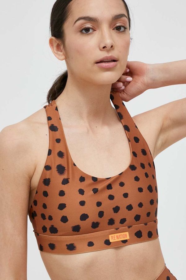 P.E Nation Sportski grudnjak P.E Nation Monterosa boja: smeđa, s uzorkom