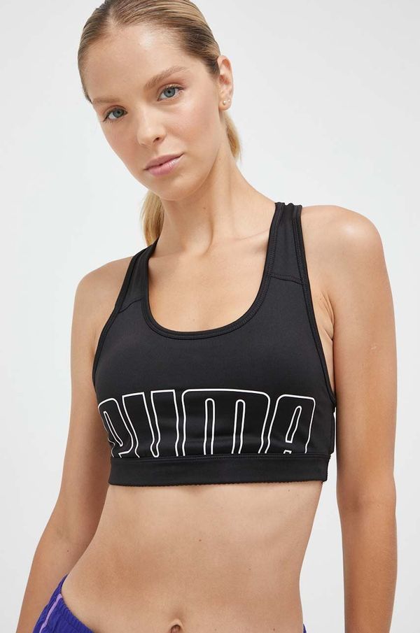 Puma Sportski grudnjak Puma 4Keeps boja: crna, s uzorkom