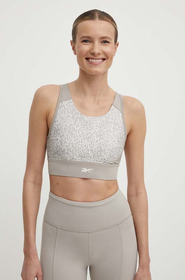 Reebok Sportski grudnjak Reebok boja: bež, s uzorkom, 100076048