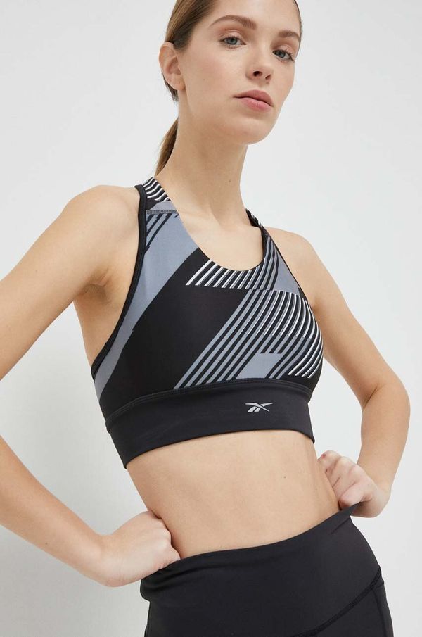 Reebok Sportski grudnjak Reebok boja: crna, s uzorkom