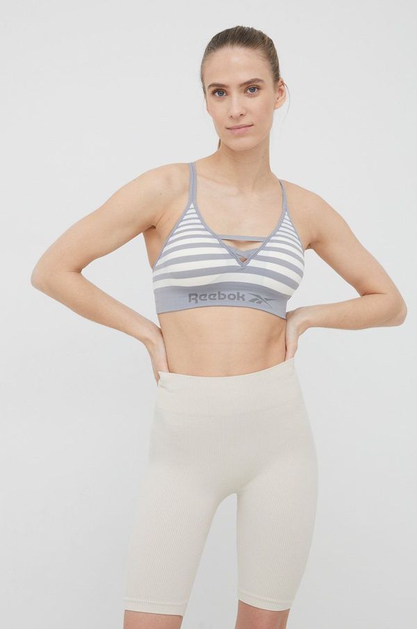 Reebok Sportski grudnjak Reebok boja: siva, s uzorkom