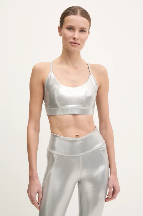 Reebok Sportski grudnjak Reebok LUX Collection boja: srebrna, bez uzorka, 100214626