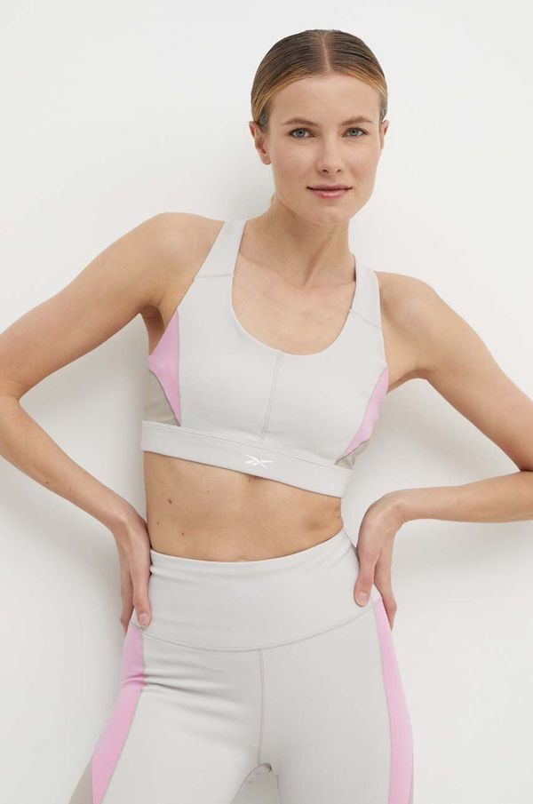 Reebok Sportski grudnjak Reebok Lux Racer boja: bež, s uzorkom, 100076162