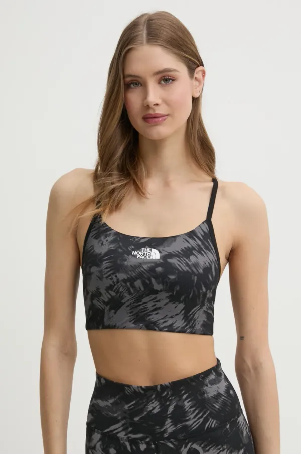 The North Face Sportski grudnjak The North Face Flex boja: crna, s uzorkom, NF0A8BQM8R41