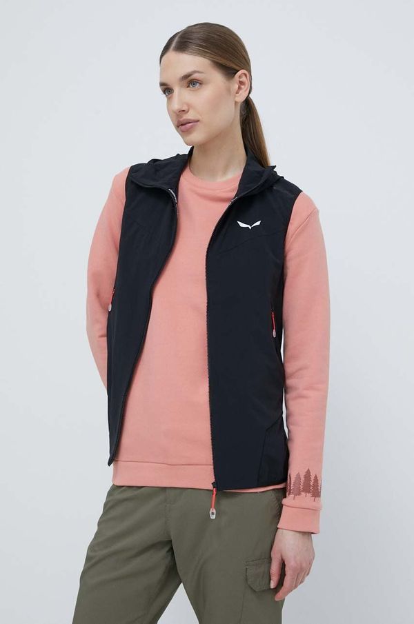 Salewa Sportski prsluk Salewa Pedroc Durastretch boja: crna, za prijelazno razdoblje, 00-0000028573