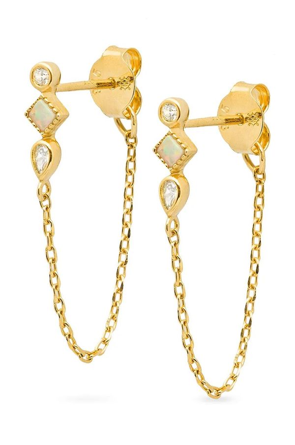 ANIA KRUK Srebrne naušnice presvučene zlatom ANIA KRUK DUO SMRKY1379Z