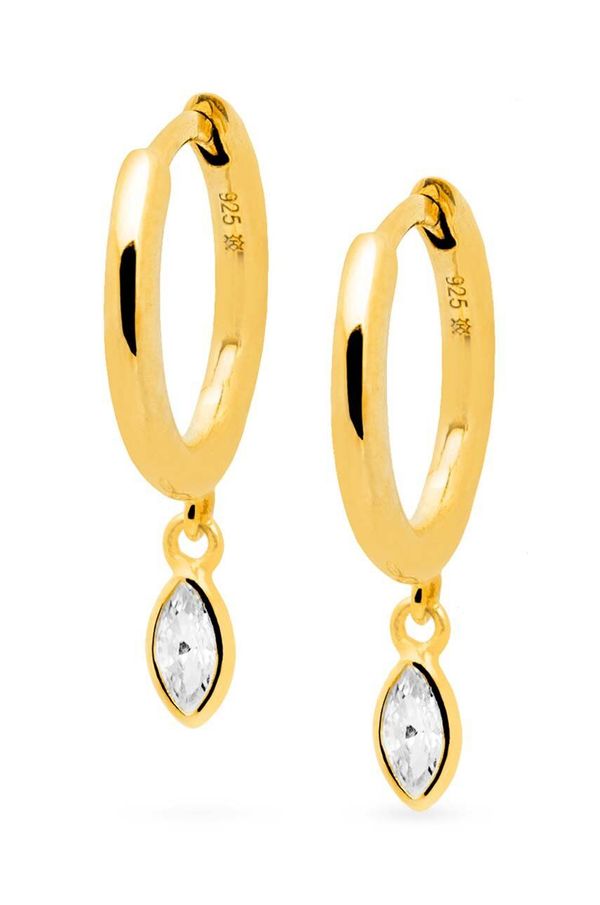 ANIA KRUK Srebrne naušnice presvučene zlatom ANIA KRUK GLAMOUR SMRKC1252Z