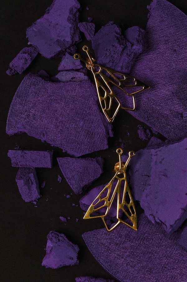 Medicine Srebrne naušnice presvučene zlatom Medicine