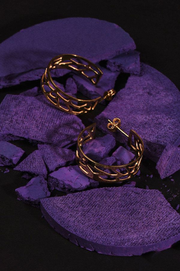 Medicine Srebrne naušnice presvučene zlatom Medicine