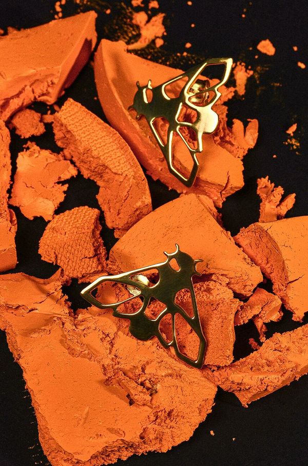 Medicine Srebrne naušnice presvučene zlatom Medicine