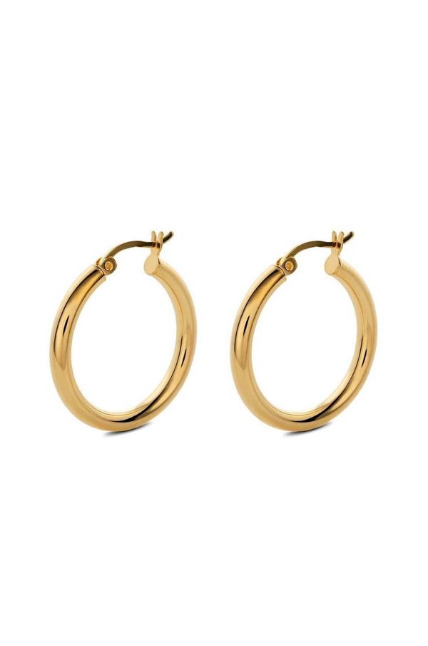 No More Srebrne naušnice presvučene zlatom No More