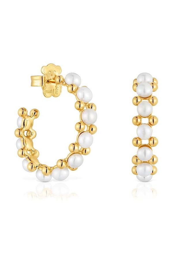 Tous Srebrne naušnice presvučene zlatom Tous 1004094100