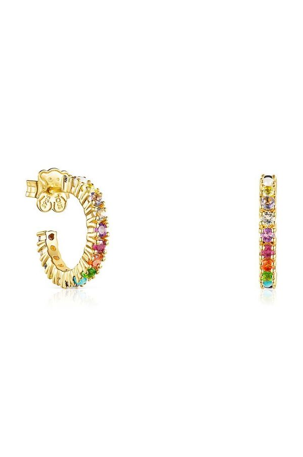 Tous Srebrne naušnice presvučene zlatom Tous