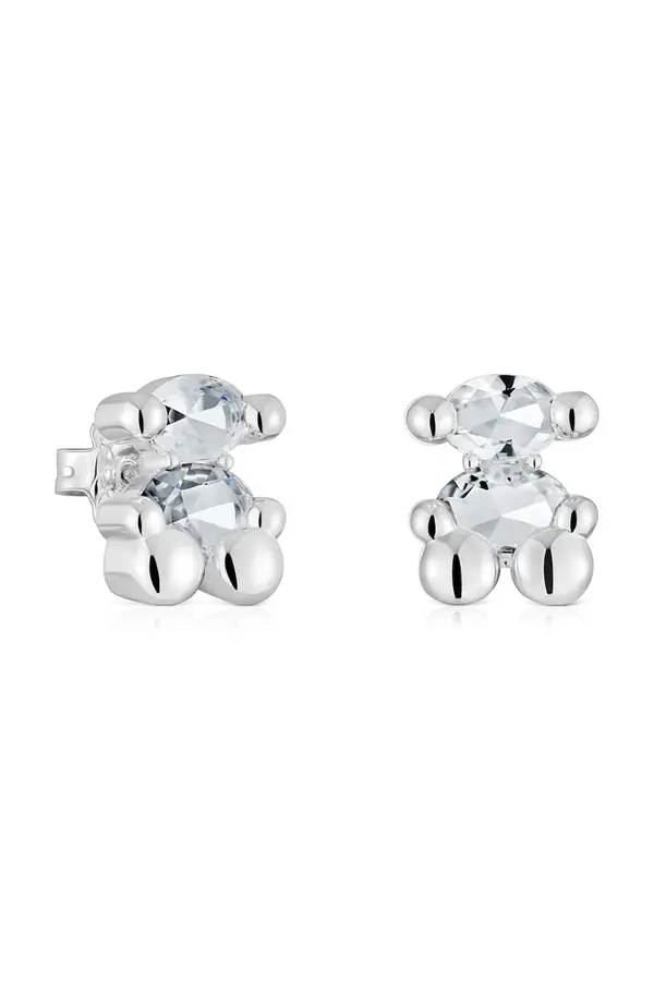 Tous Srebrne naušnice Tous Bold Bear Gem