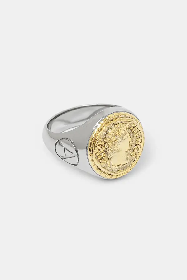 Aries Srebrni prsten pečatnjak Aries Aries Signet Ring